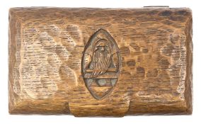 'Gnomeman' tooled oak trinket box