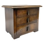 18th century style walnut chest of small proportions