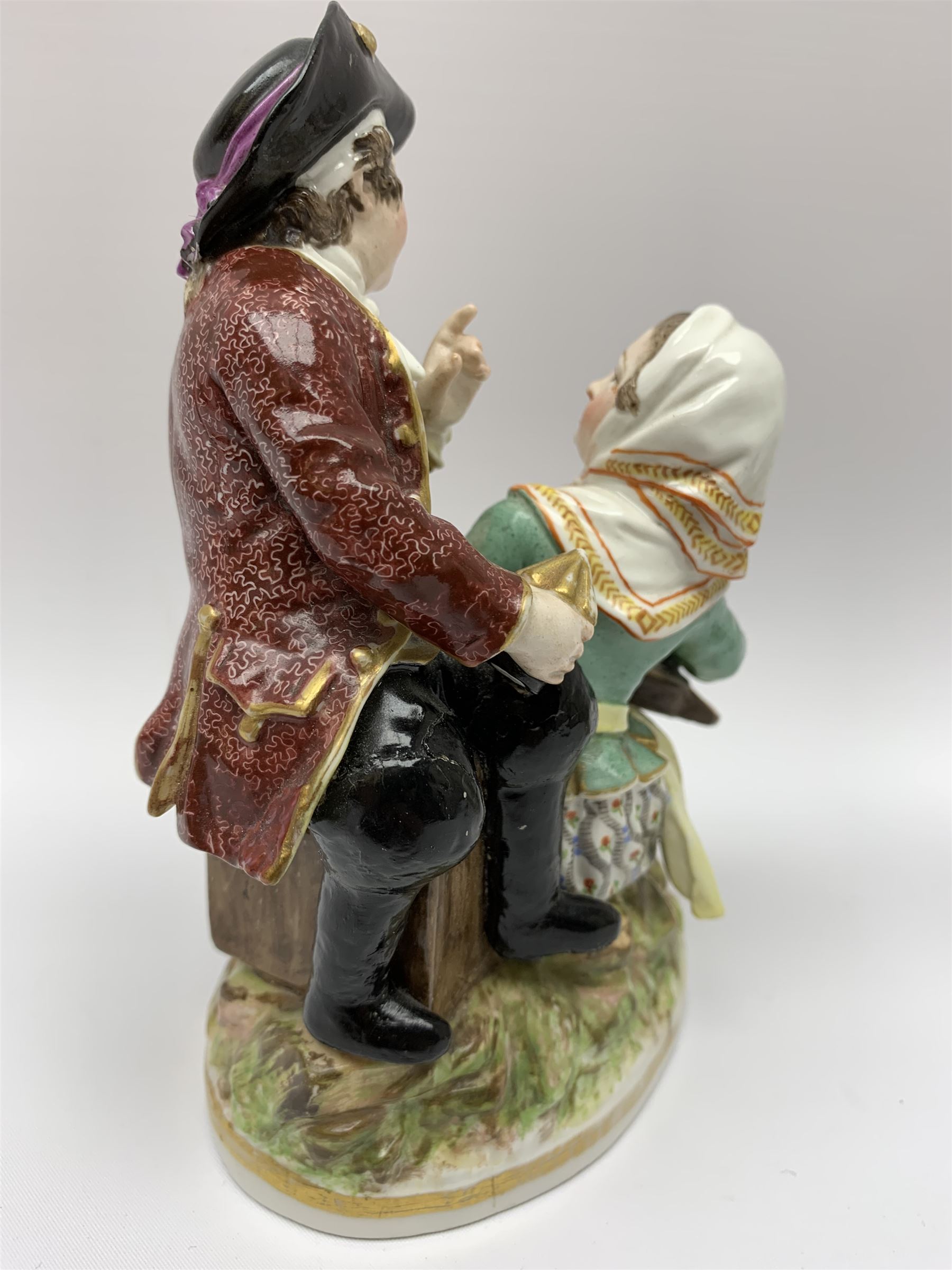 Two late 18th/early 19th century Berlin porcelain figure groups - Image 8 of 9