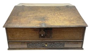 18th century oak bible box