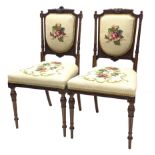 Pair of Victorian walnut salon chairs by James Winter and Sons 151-155 Wardour Street