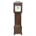 Early 19th century oak and mahogany longcase clock