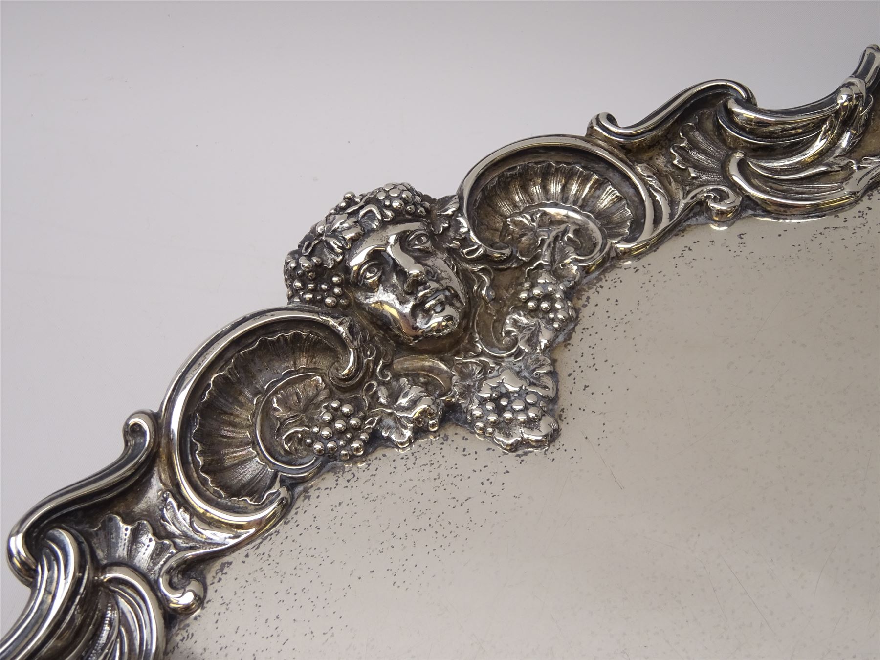 Large and impressive early 20th century Georgian style silver salver - Image 7 of 10