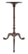 George III mahogany tripod candle stand or wine table