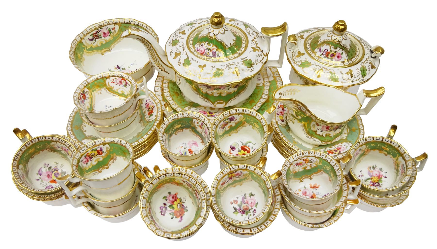 19th century English porcelain tea service