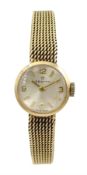 Zenith 9ct gold ladies manual wind bracelet wristwatch No. 5623626