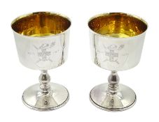 Pair of silver goblets