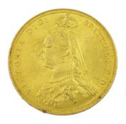 Queen Victoria 1887 gold full sovereign