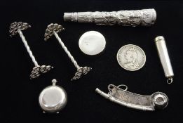 Edwardian silver sovereign holder by A & J Zimmerman Ltd