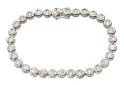 18ct white gold diamond bracelet