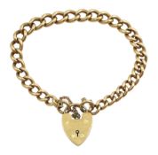 9ct gold curb chain bracelet each link stamped 9.375