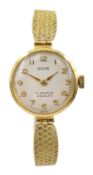 Hefix 9ct gold ladies manual wind bracelet wristwatch