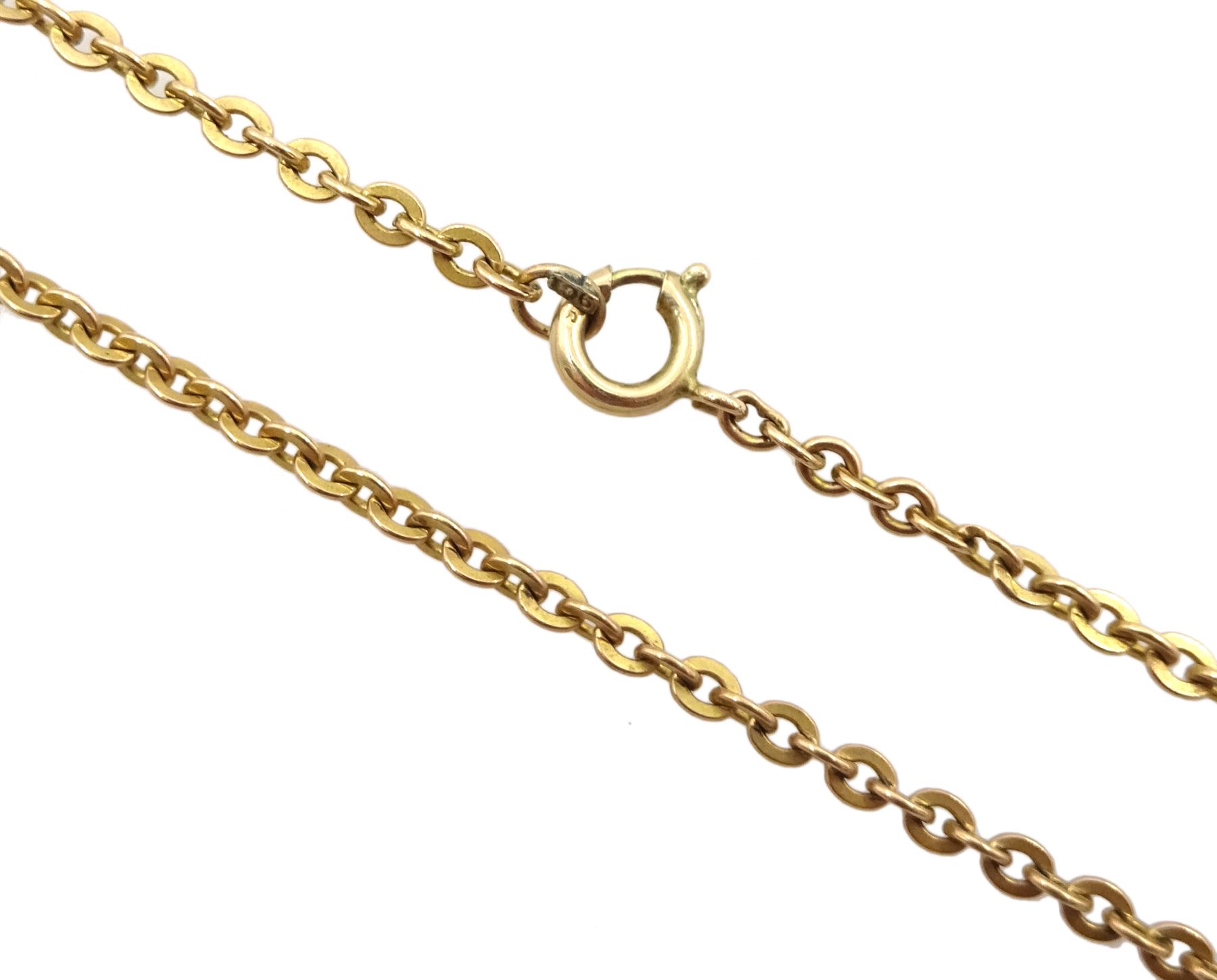 Gold link chain necklace stamped 9ct - Image 2 of 3
