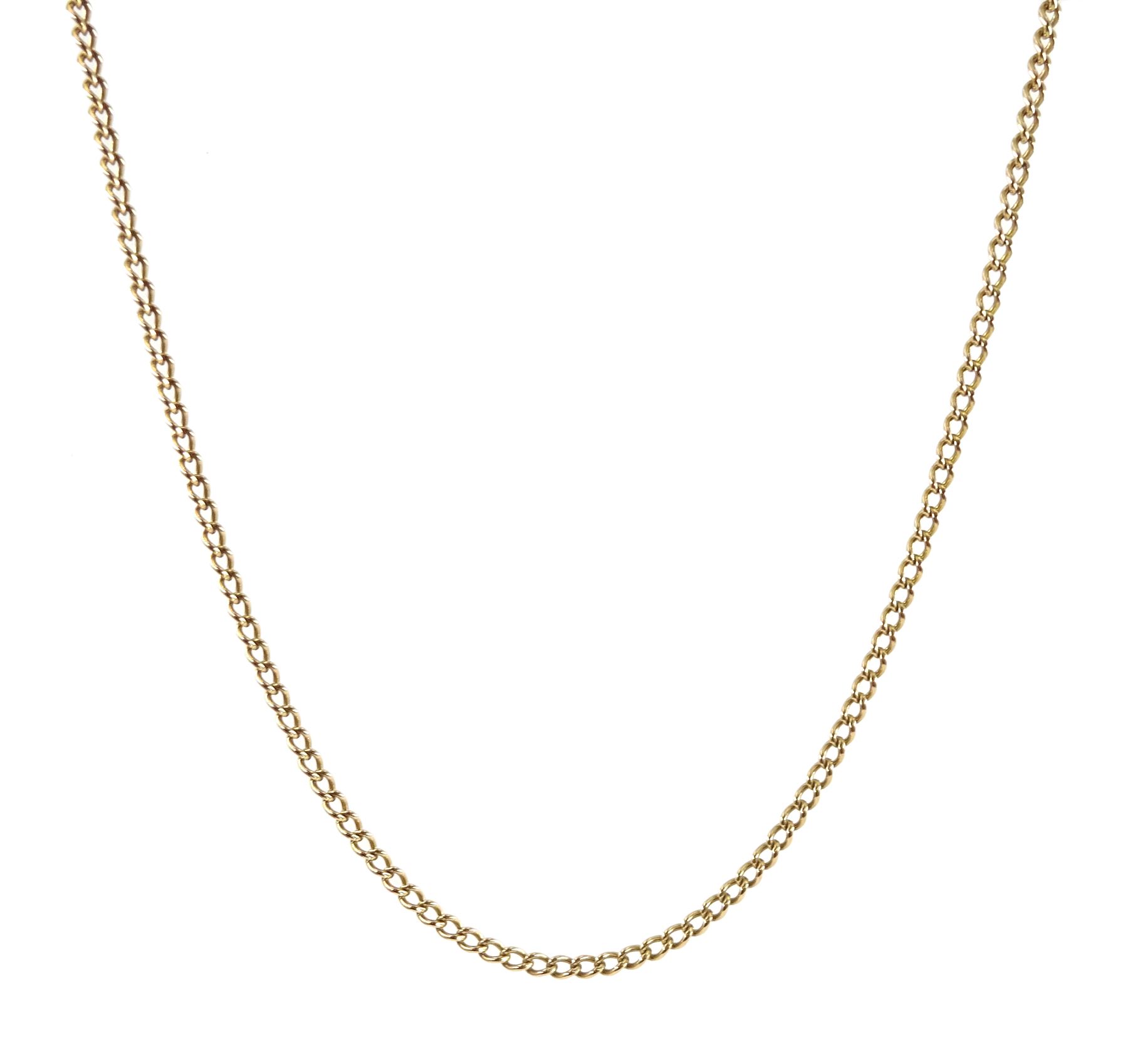 9ct curb link chain necklace hallmarked