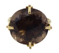 9ct gold ring smokey quartz ring