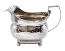 George III silver cream jug