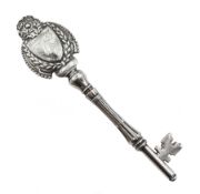 Silver presentation key engraved 'Storey Home R.A.A Opened by the Countess of Berline Sep 28 1898' b