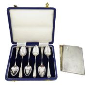 Set of six George III silver teaspoons