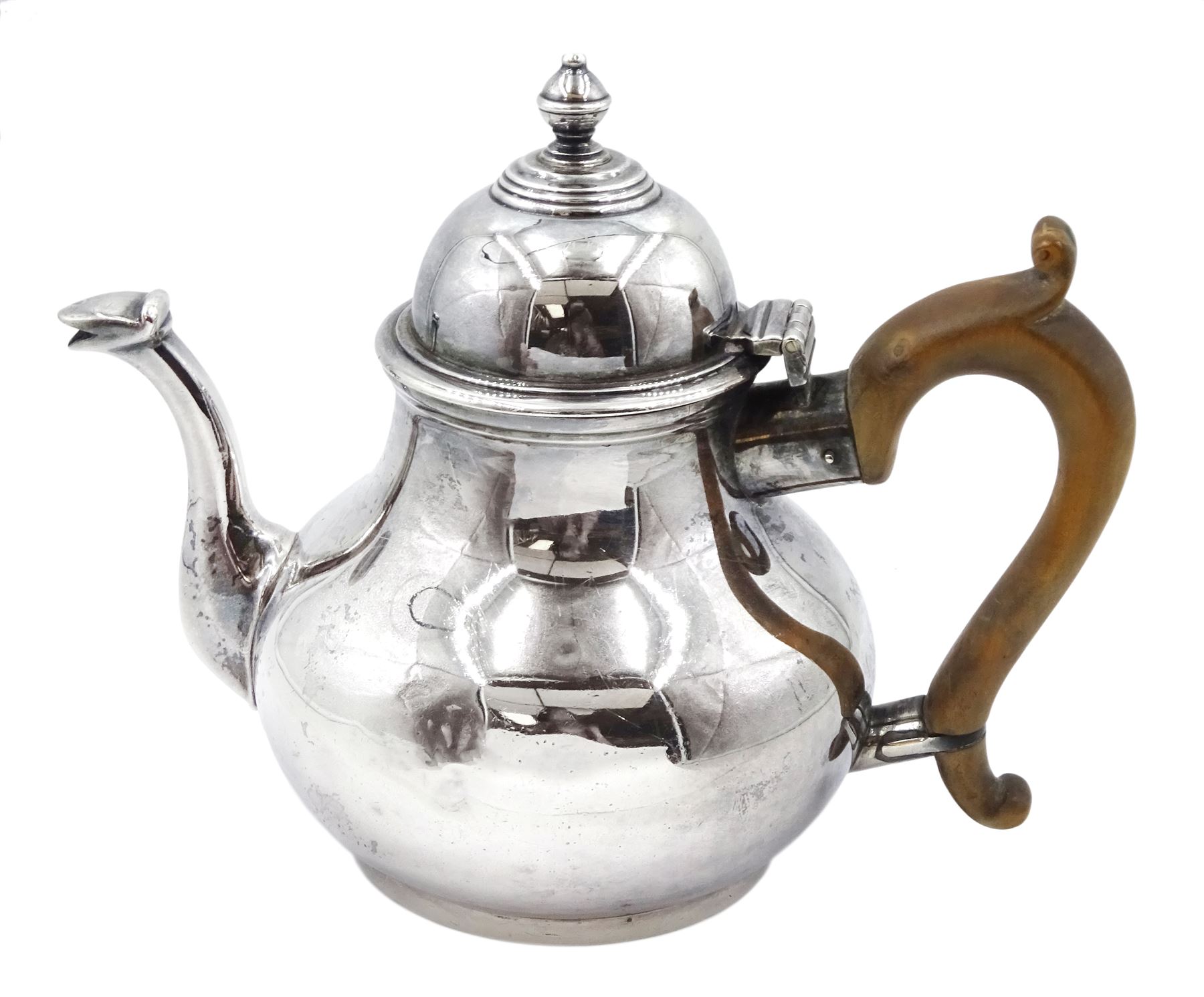 Late Victorian bachelor's silver teapot