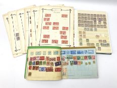 Mostly Great British stamps in albums and on pages including King George V