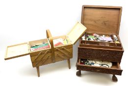 Two sewing boxes