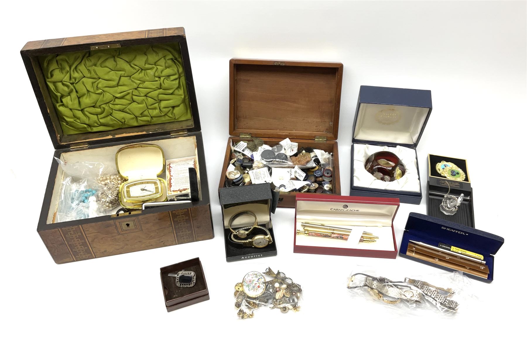 A collection of Vintage and later costume jewellery and wrist watches