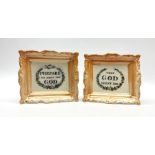 Two 19th century Sunderland orange lustre wall plaques