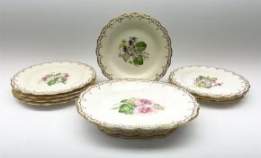 A 19th century part dessert service