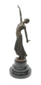 Art Deco style bronze figure of a lady