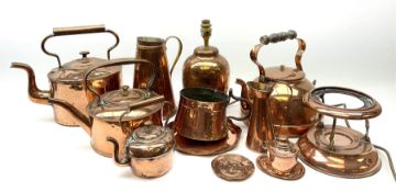 A group of Victorian and later copper