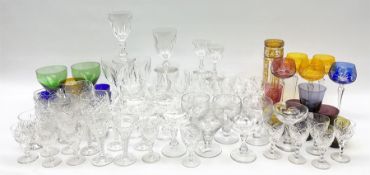 A group of assorted glassware