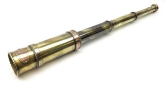 Reproduction brass three draw telescope