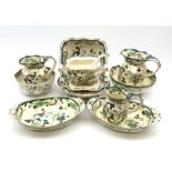 Collection of Various Masons Chartreuse and Mandalay Ironstone China