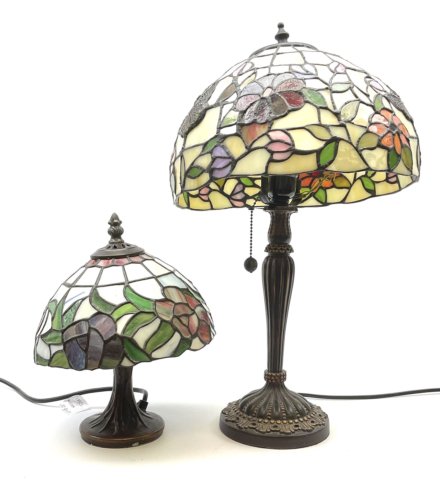 Two Tiffany style table lamps