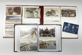 Two albums of postcards including topographical