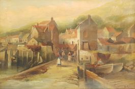 BME (British 19th century): Unloading on the Slipway Robin Hood's Bay