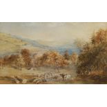 Edward Tucker Snr. (British c.1825-1909): Ponies in an Autumnal Landscape