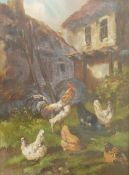 English School (Early 20th century): Poultry in the Farmyard