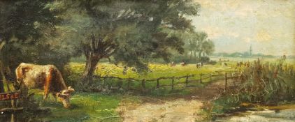 Jacoba Louise Stuiveling van Essen (Dutch 1870-1936): Cattle by a Stream