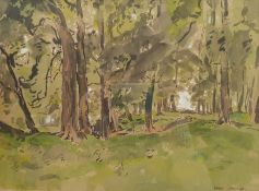 Fred Lawson (British 1888-1968): Sun Through the Trees