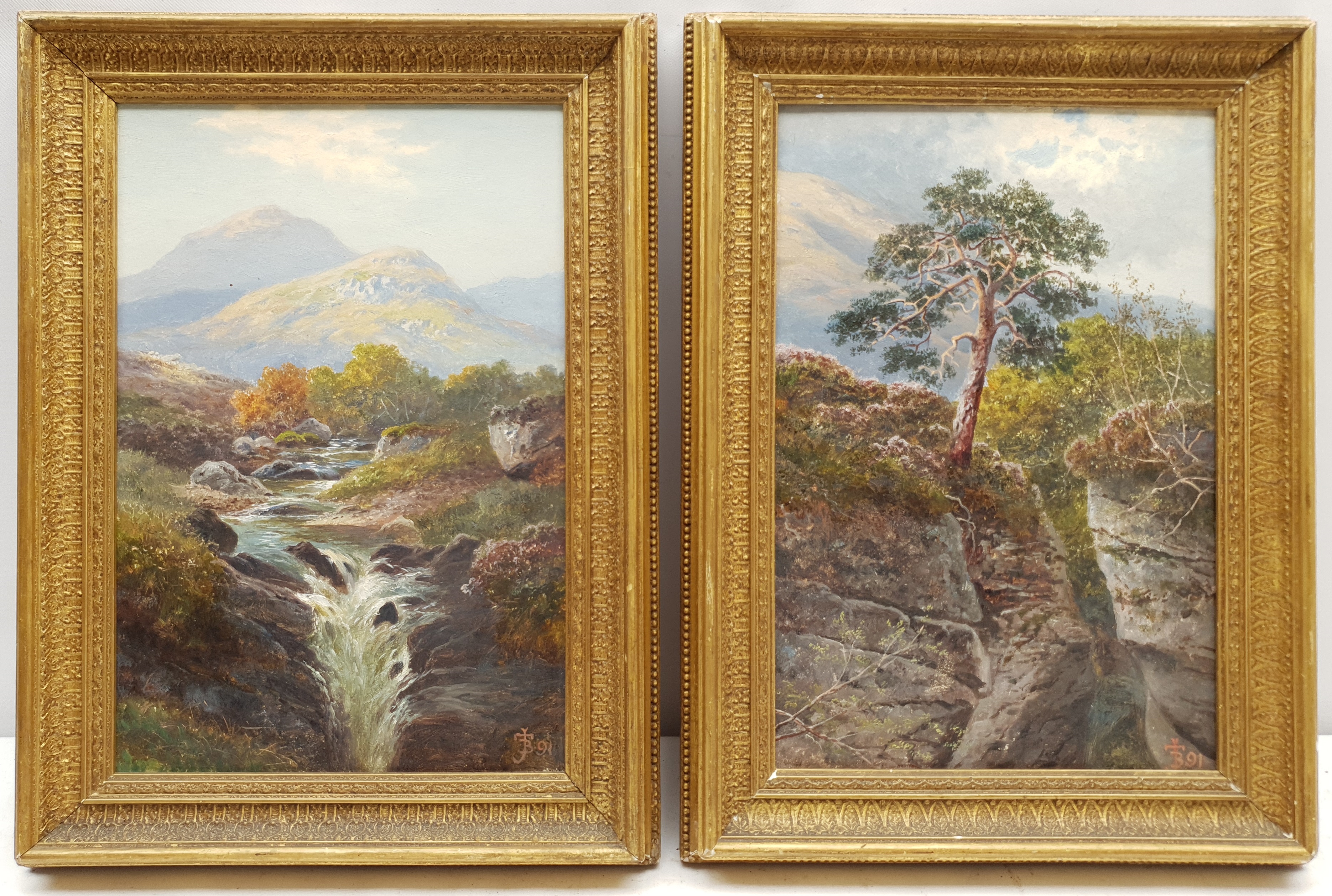 JB (British late 19th century): Highland Landscapes