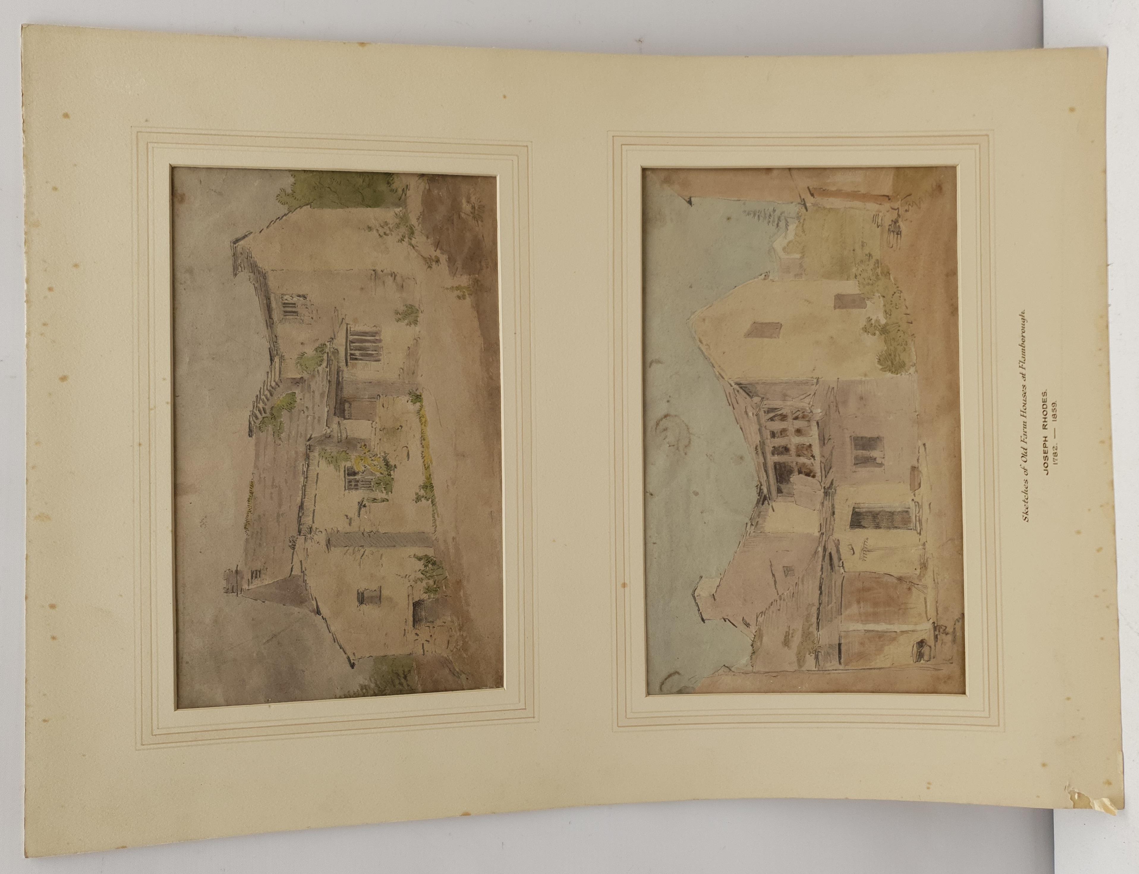 Joseph Rhodes (British 1782-1854): 'Sketches of Old Farm Houses at Flamborough' - Image 2 of 3