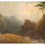 English School (Early 19th century): Figures on a Mountain