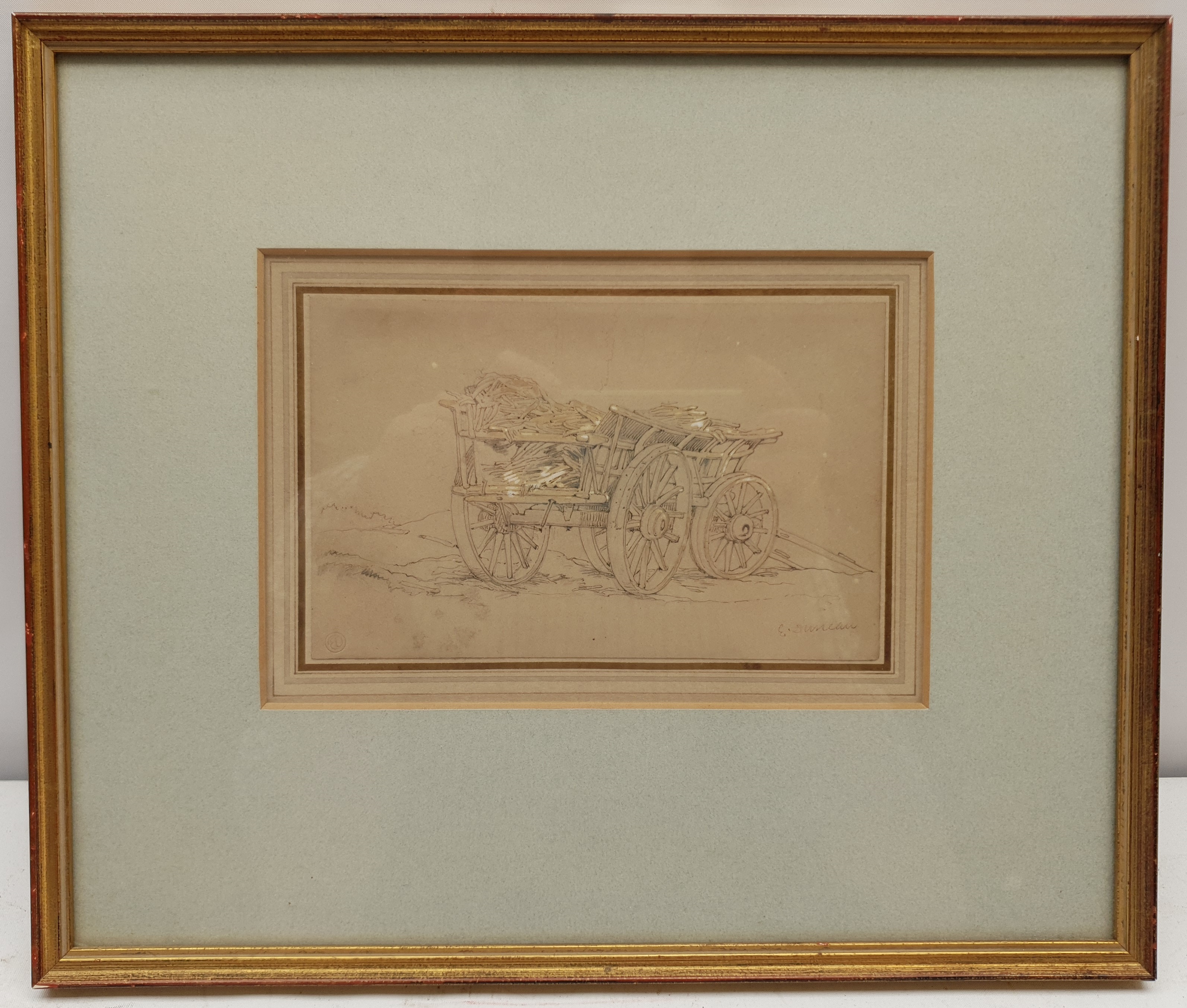Edward Duncan RWS (British 1803-1882): The Farm Wagon - Image 4 of 5