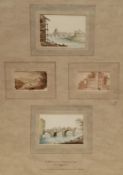 William Page (British 1794-1872): 'Two Christmas Cards and Two Sketches in Italy'
