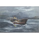 Harry Berry (British 1905-1994): Leith Trawler 'Netta Croan' Aided by the Aberdeen Lifeboat