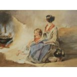 John Hudson? (British 19th century): Mother and Child by the Fire