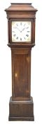 Mid to late 18th century oak longcase clock