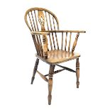 19th century elm and beech Windsor chair