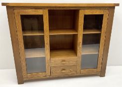 G-Plan medium oak display cabinet